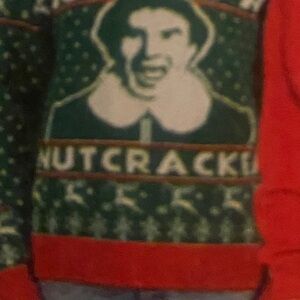 ELF Green and Red Crewneck Sweater